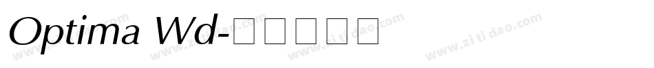 Optima Wd字体转换